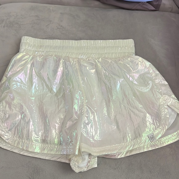 🟢 New K Swiss Iridescent White Shorts Eleven Venus Williams S Lined - Picture 3 of 9